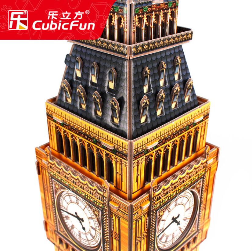 51.7 Cm Big Ben Tower Cardboard Assembly Model Miniature Micro Landscape DIY Building Miniature 3D Puzzle Toys Building Toys