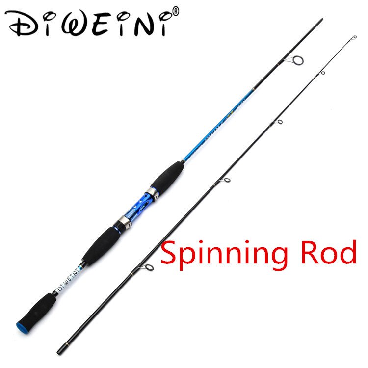 MH/M Power Carbon Casting / Spinning Rods Lure Fishing Rod 1.8M 2.1m spinning fishing rod for Fishing: Blue / 2.1m