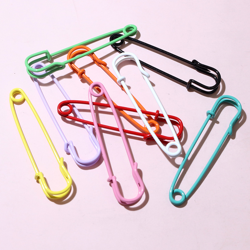 10 pzas, alfileres de seguridad de 50x13mm, broche de Metal, alfileres de costura para ropa, pines de costura para etiquetas, manualidades, accesorios para hacer joyas: Granate