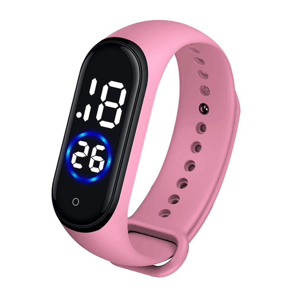 Simple men women Watches Hand Ring Watch Sports Electronic Watch Reloj LED waterproof digital clock часы мужские montre: Pink 