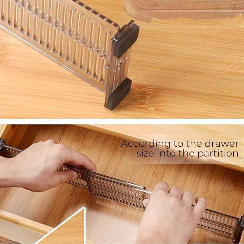2/4Pcs set Plastic Drawers Separator Divider Cabinet Adjustable DIY Wardrobe Storage Partition Sundries Classification Organizer