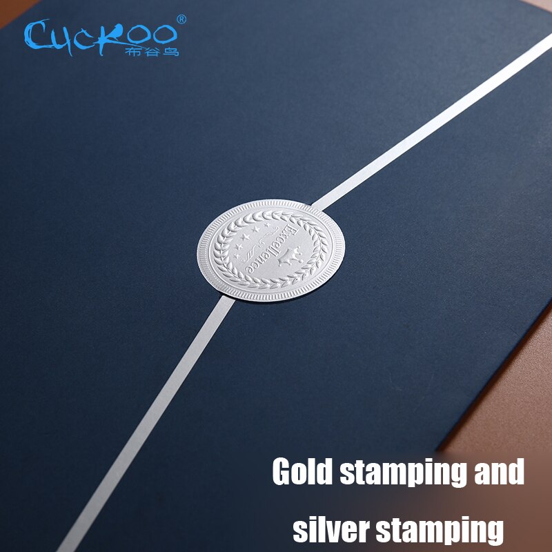 Cuckoo Certificate Honor Case Appointment Paper Document Storage A4 Paper Cover Completion Certificate Inner Core Cover