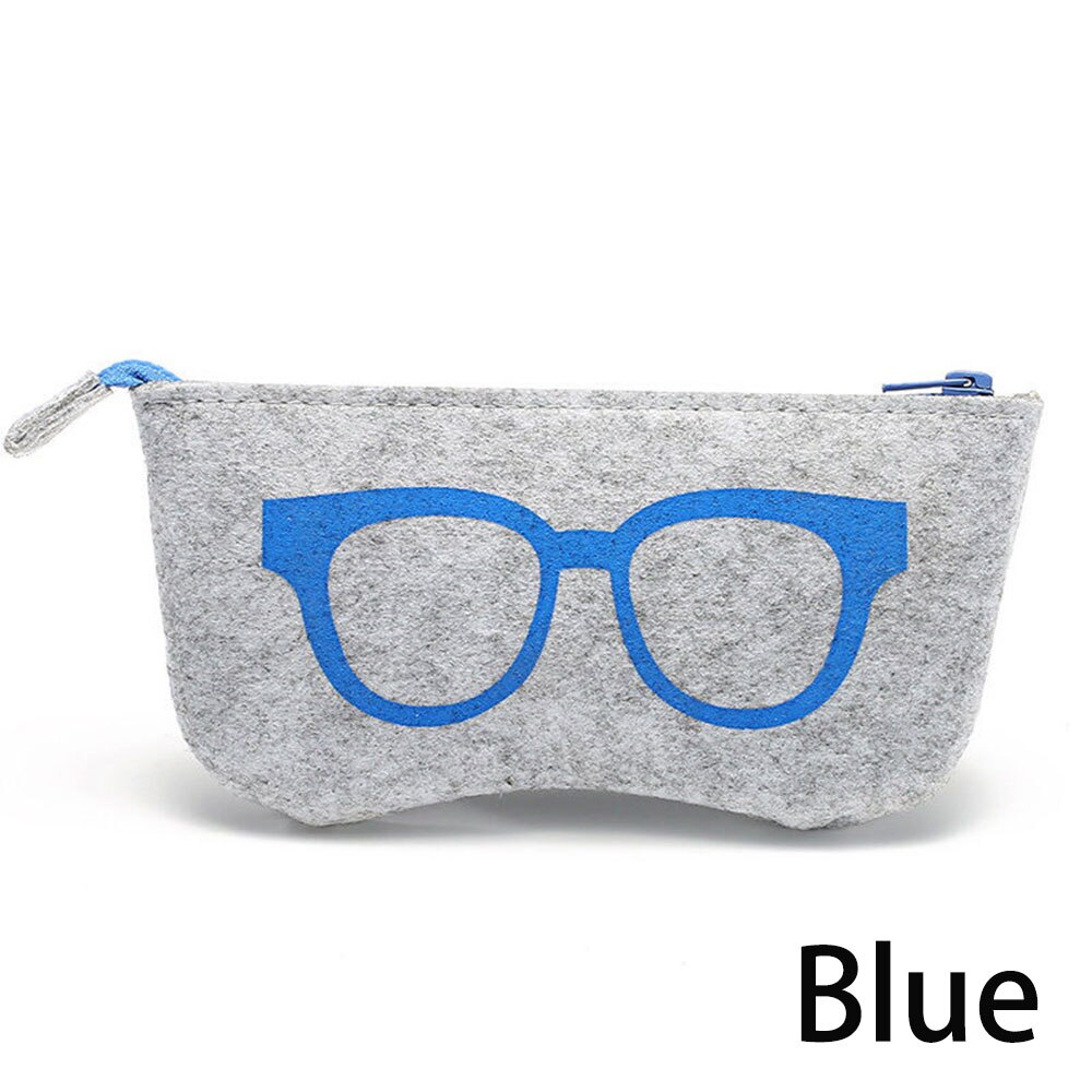 1pc unisex filt briller taske solbriller taske boks portatives blød lynlås soleil lunettes de soleil beskytter solbriller pose