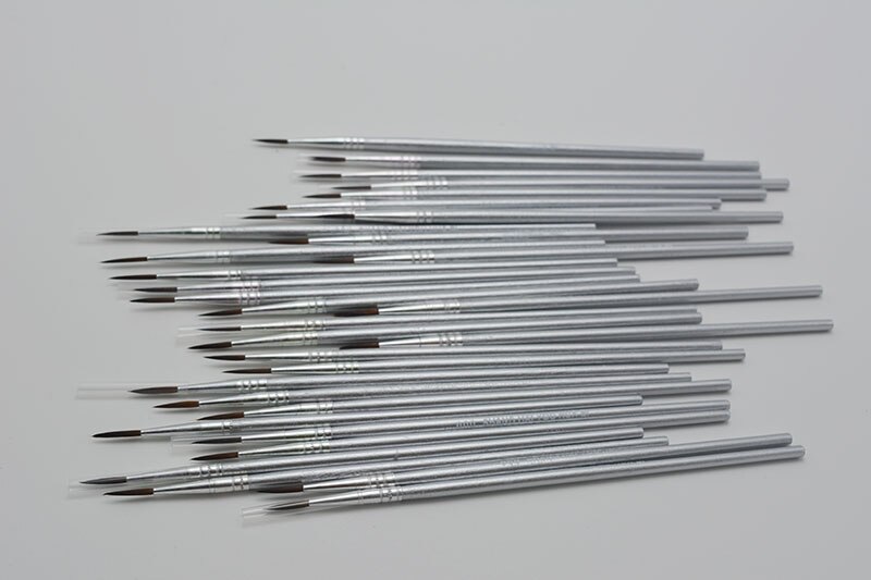 10 unids/set pelo de nylon vara de plata gancho línea lápiz pincel para pintar los niños arte DIY suministros de artículos de dibujo artístico acuarela pintura de la pluma