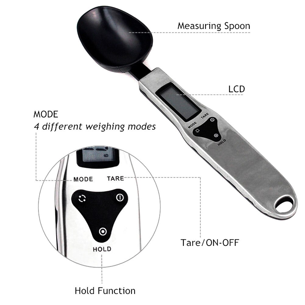 500g/0.1g Precise Digital Measuring Spoons Electronic LCD Digital Spoon Weight Volumn Food Scale Gram Mini Kitchen Scales