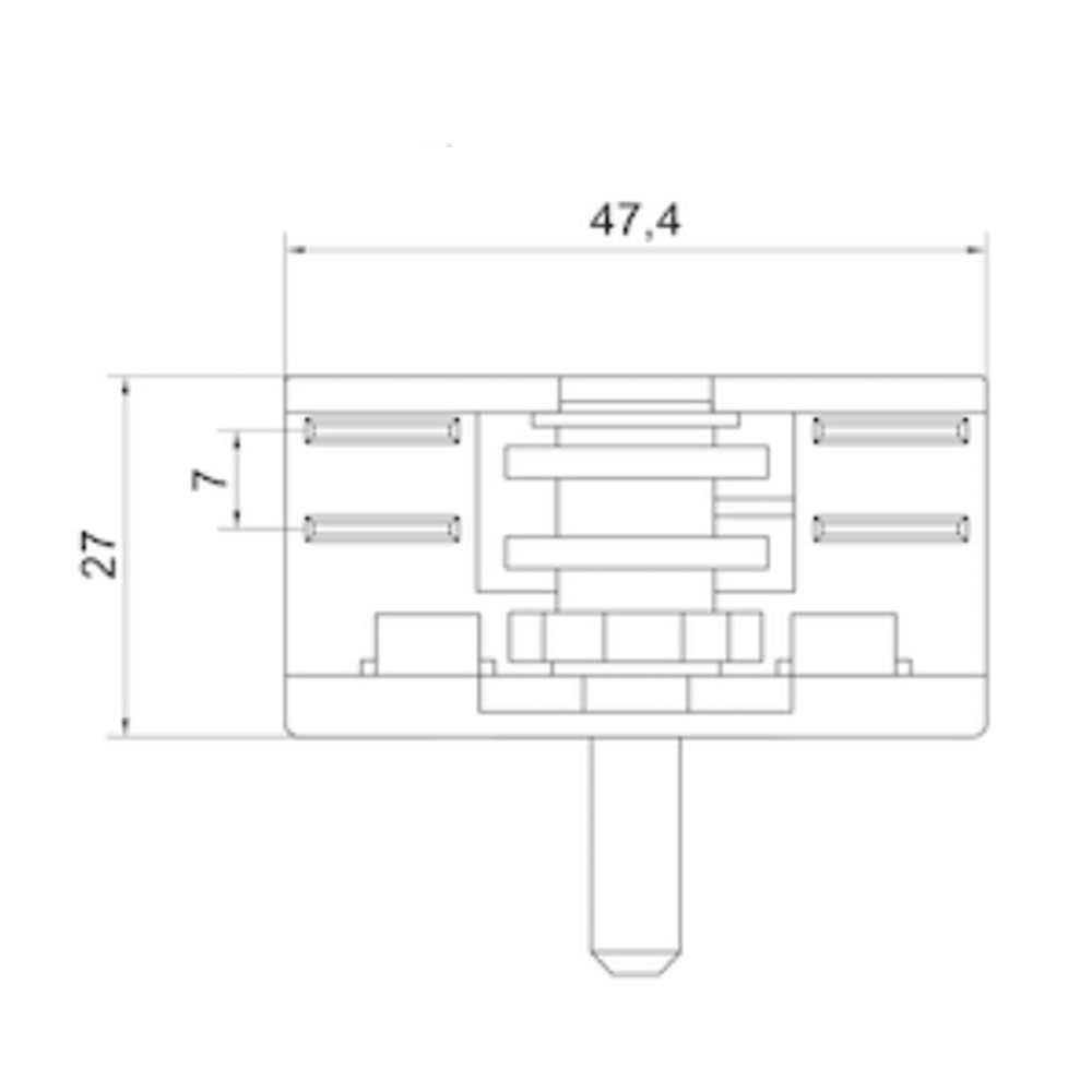 Oven Rotary Switch 2 Way Metal Shaft - 4251707D