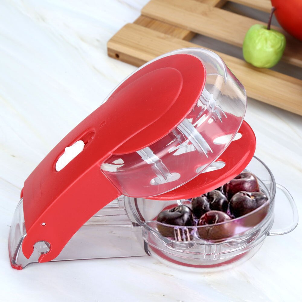 Slots Cherries Pitter Plastic Fruits Tools Cherry Seed Removers Friendly Plastic Cherry Gadgets Useful Kitchen Tools