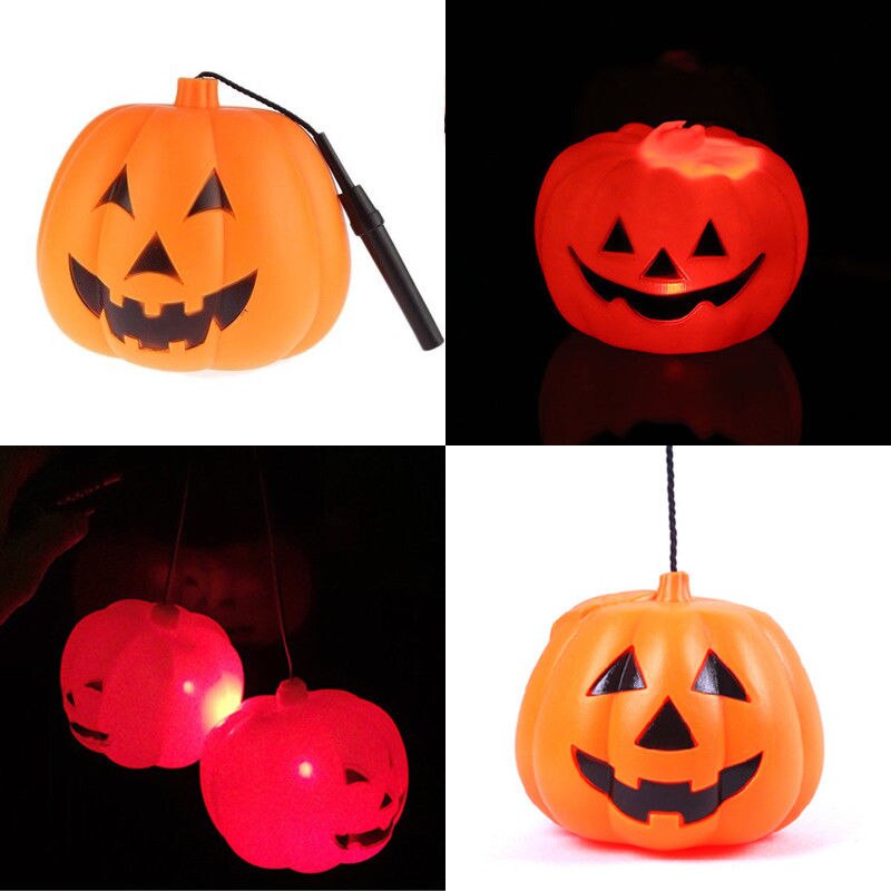 Nieuwste aankomsten van pudcoco schattige pompoen jack-o-lantern nachtlampje halloween rekwisiet feest lichtgevend speelgoed