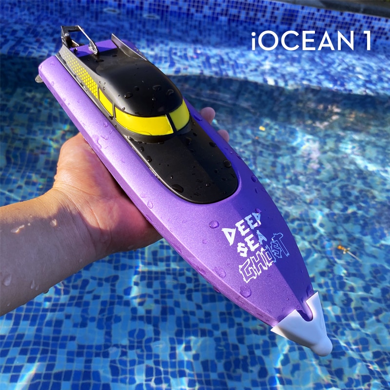 Iocean 1 Elektrische Afstandsbediening Boot 2.4GH Hoge Snelheid Afstandsbediening Motorboot Lange Uithoudingsvermogen Roeien Model Boot Jongen 2020New Speelgoed