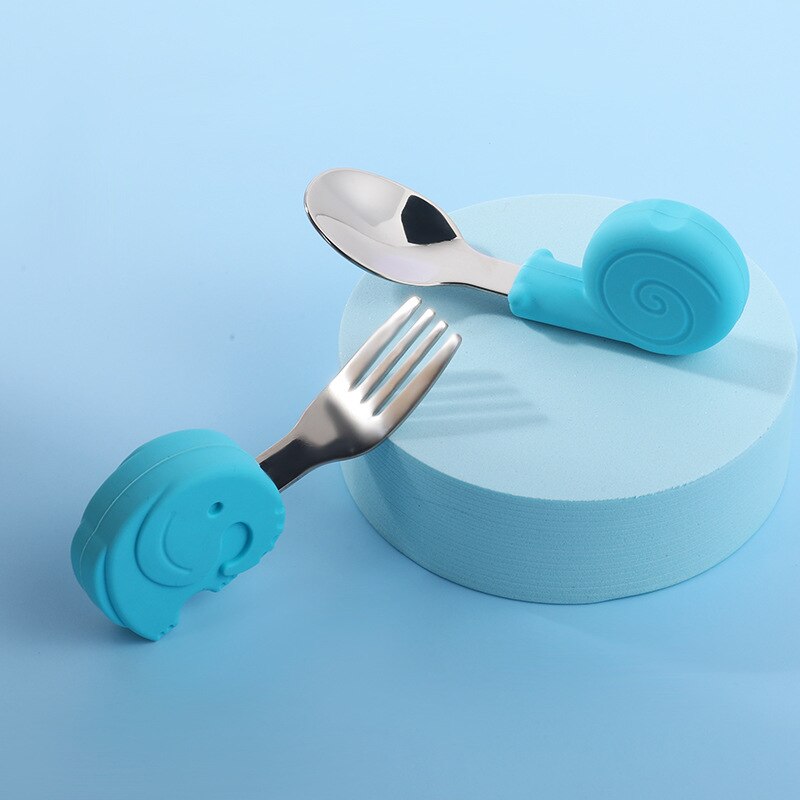 Plato de alimentación de silicona de grado alimenticio para bebé, bandeja antideslizante con ventosa, tazón de rejilla, vajilla para niños, tenedor, cuchara: B5