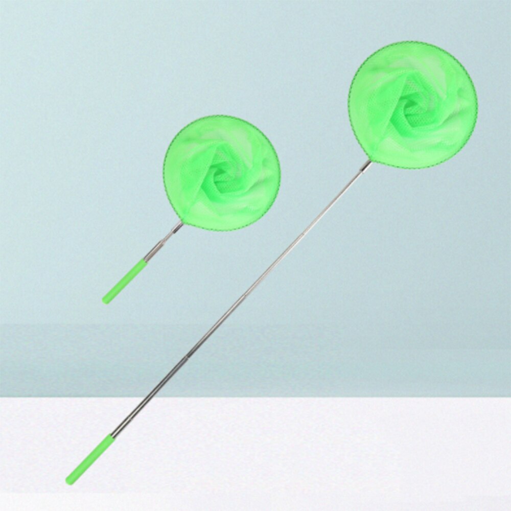 Retractable butterfly net set Insect catcher catching insects fish, caterpillars, ladybug nets, outdoor tools, non-slip handles: Green