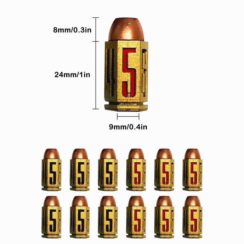 Dnd D6 Bullet Dobbelstenen 9Mm 6 Zijdig Metal Bullet Veelvlak Dobbelstenen D &amp; D Sport Game Pub Club Game accessoires Ornament Dobbelstenen