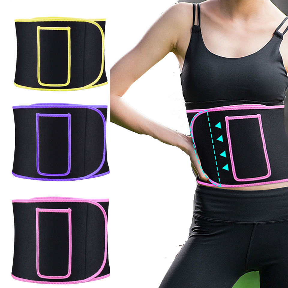 Adjustable Slim fit Abdominal Waist sweat belt Sports Waist trimmer Support Safety Back Support Lumbar Band Protective