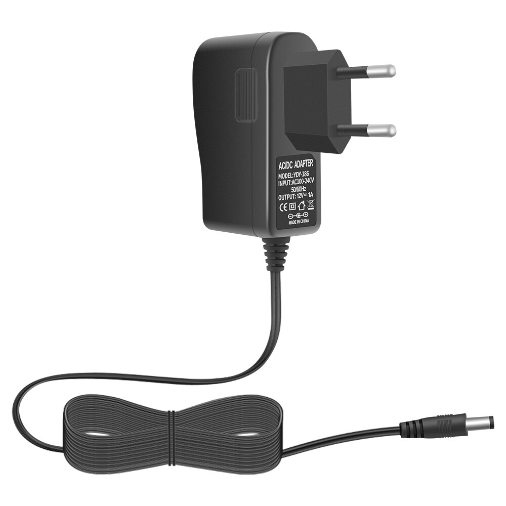 Voeding Adapter Eu Ac 100-240V Naar Dc 12V 1A Switch 5.5X2.1Mm Plug 10 Voeten Netsnoer Voor Beveiligingscamera &#39;S