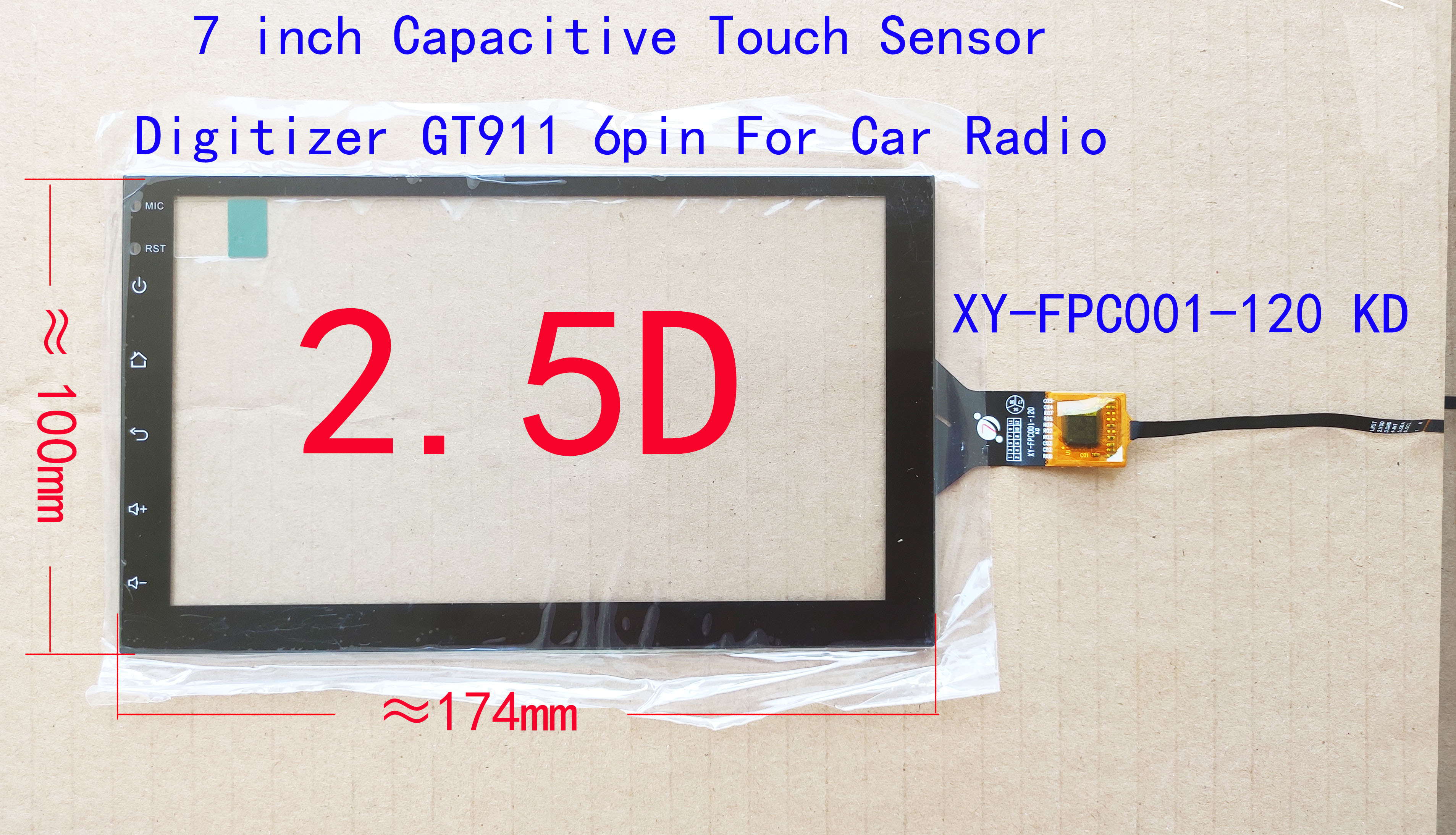 7inch Car Radio Sensors, digitizers Touch 174*100mm 6pin GT615 LXH820-150-FPC LXH-TPC0037-677-V3 H LXH-TPC0013-0021-V5 XDX: E