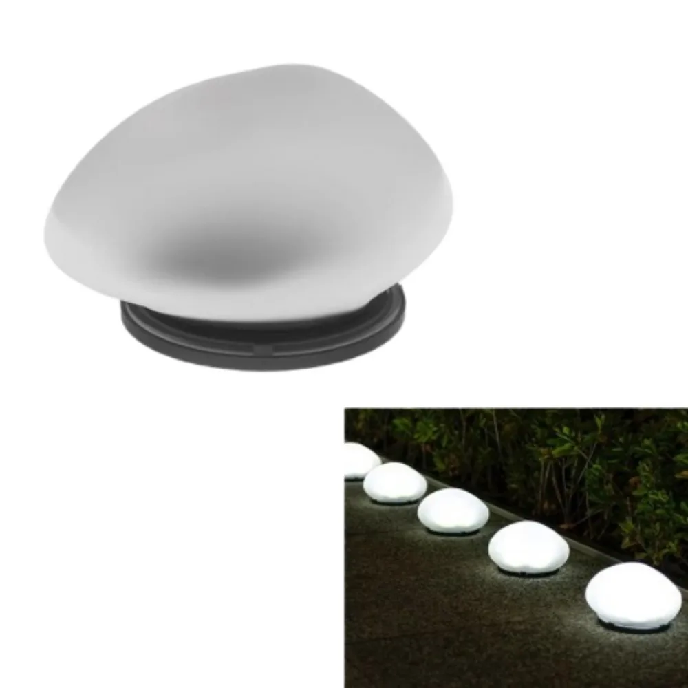 Solar-Dekorationslampe, mattierte Bodenlampe, wasserdicht, tragbar, energiesparend, Laterne, Kieselstein-Rasenleuchte, Gartenlampe für Zuhause: Blau