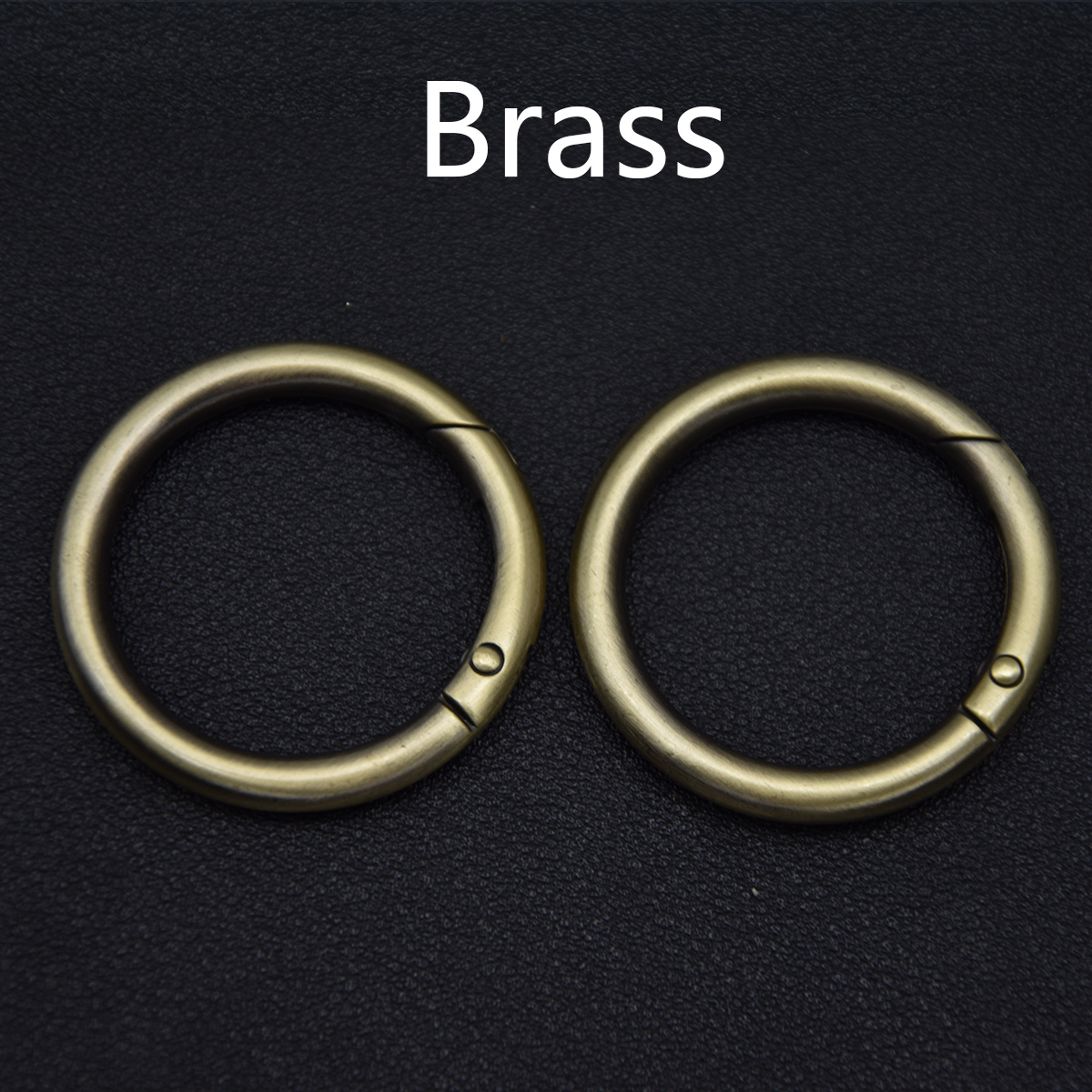 5pcs Metal O Ring Spring Clasps for DIY Jewelry Openable Round Carabiner Keychain Bag Clips: 1/2" / Bronze