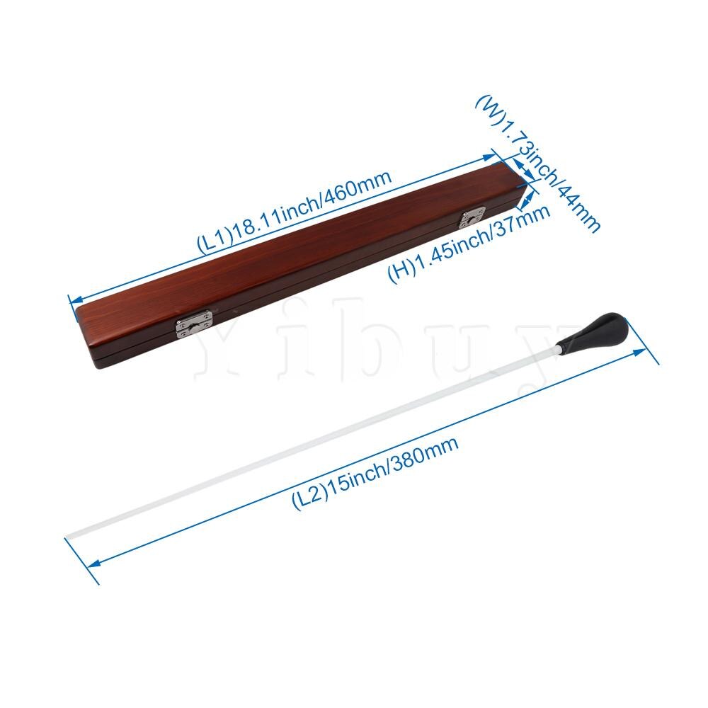 Yibuy 2x Orkest Baton 14.96 Inch Met Houten Muziek Baton Case