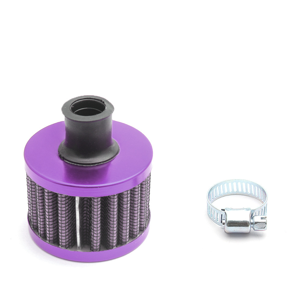 Universal 12mm Car Air Filter Vent Crankcase Breather Filter Valve Stem Covers Mini Air Breather Cold Air Intake: Clear