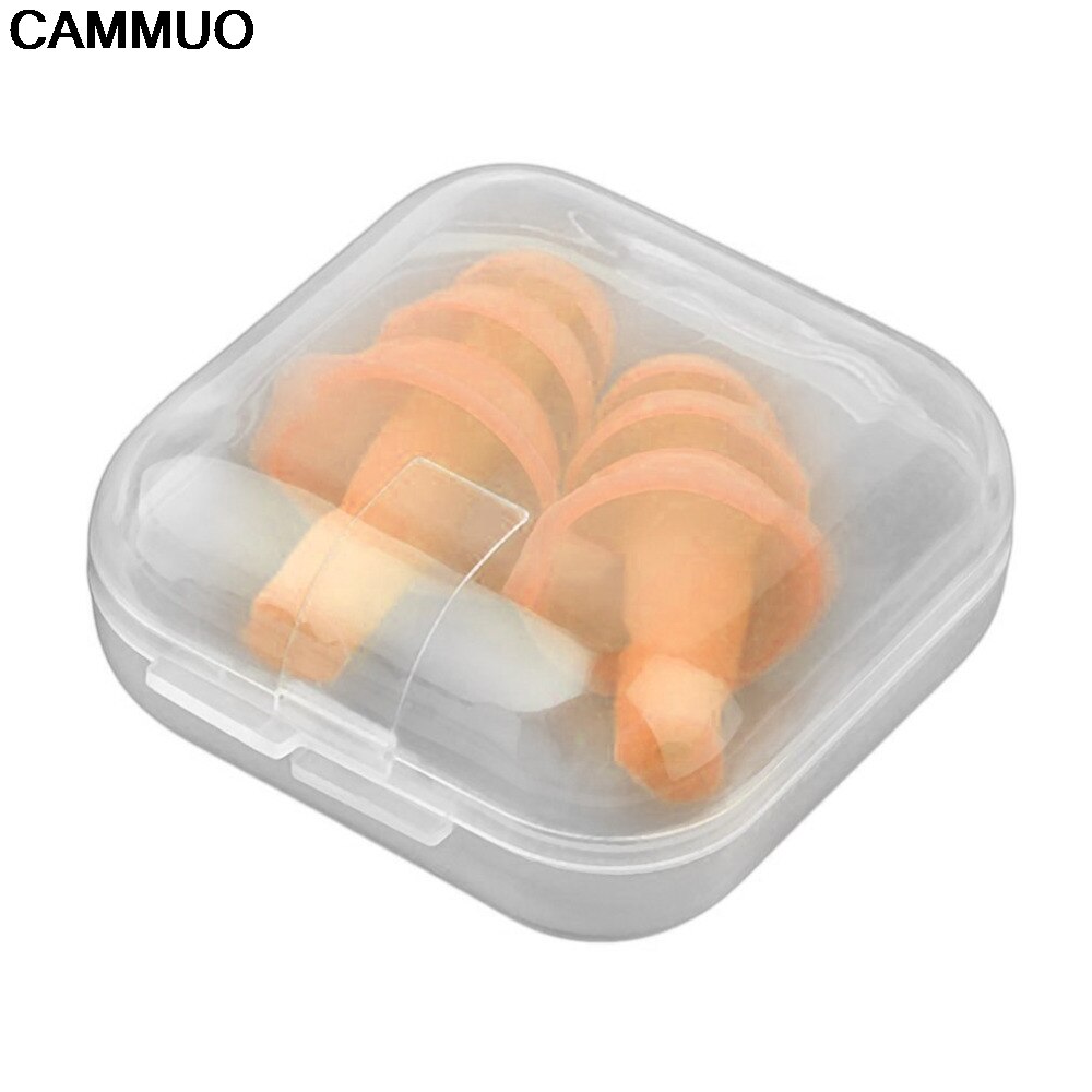 Anulador de ronquidos de ruido auricular tapones para los oídos de espuma blanda de sonido oído protección Anti ruido durmiendo de reducción de ruido