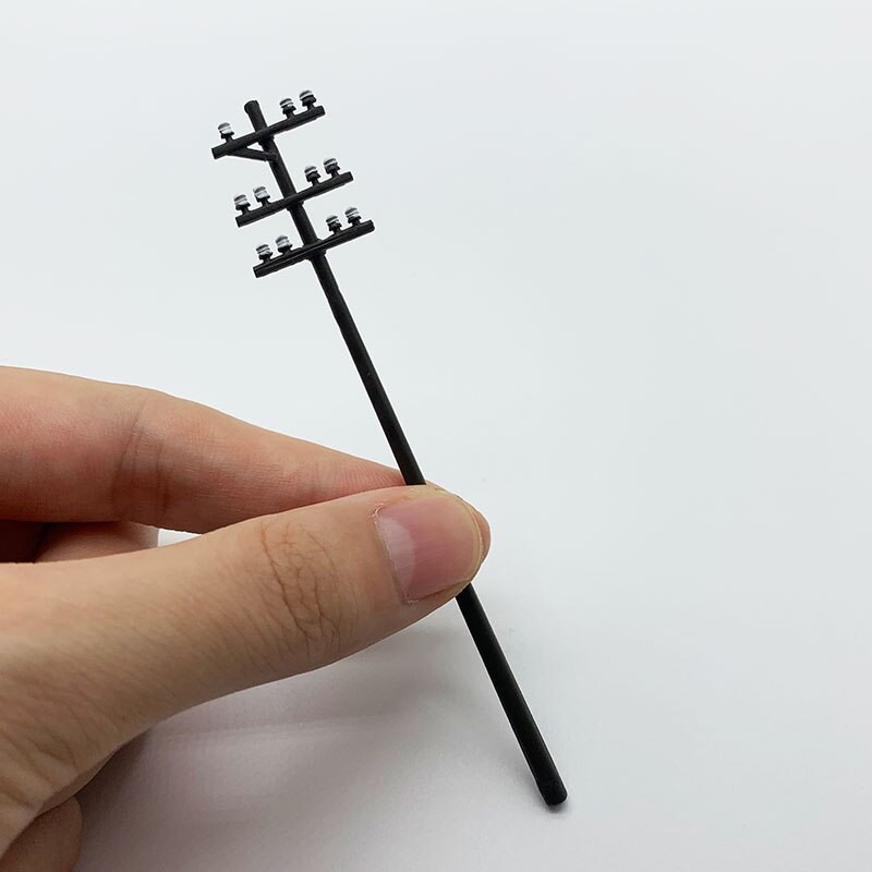 1:87 power line pole,OO/HO scale utility pole,model railroad layout, model trains, model rail ways