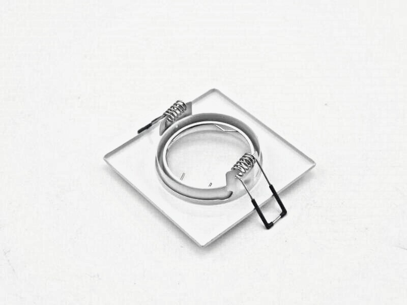 Square Recessed LED Ceiling Light Adjustable Frame for MR16 GU10 Bulb White Fixture Housing