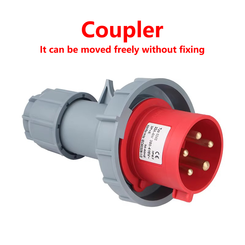 IP67 Industrial Plug and Socket Waterproof Connector 3PIN 4PIN 5PIN 16A/32A Waterproof Electrical Connection Wall Mount Socket