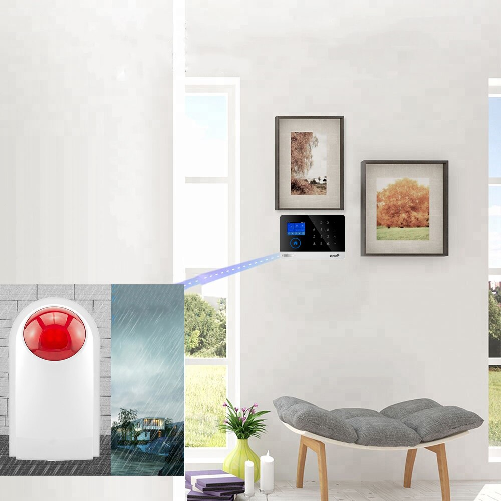 Tuya.-SmartLife APP cable RFID inalámbrico antirrobo de seguridad sistema de alarma WIFI/GSM Alexa Google Compatible sirena de Kit Sensor