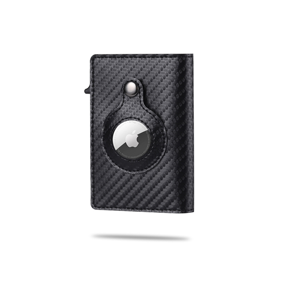 2025 Voor Apple Airtag Portemonnee Mannen Koolstofvezel Mode ID Creditcardhouder Rfid Slanke Airtag Slide Portemonnee Cardholde