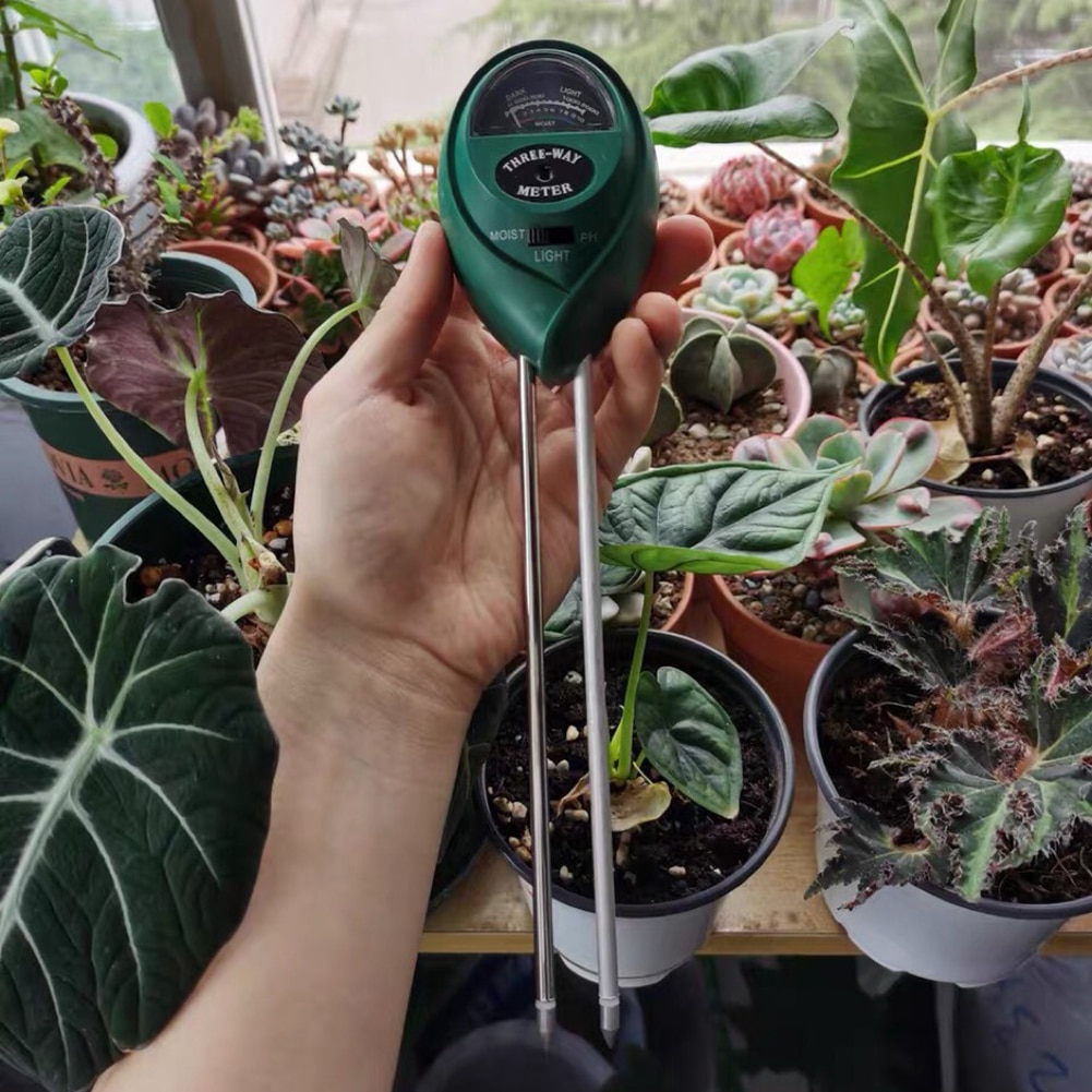 3 in 1 Garden Plant Crop Flower PH Level Tester Detector Monitor Temperature Sunlight Tester Soil Moisture PH Meter