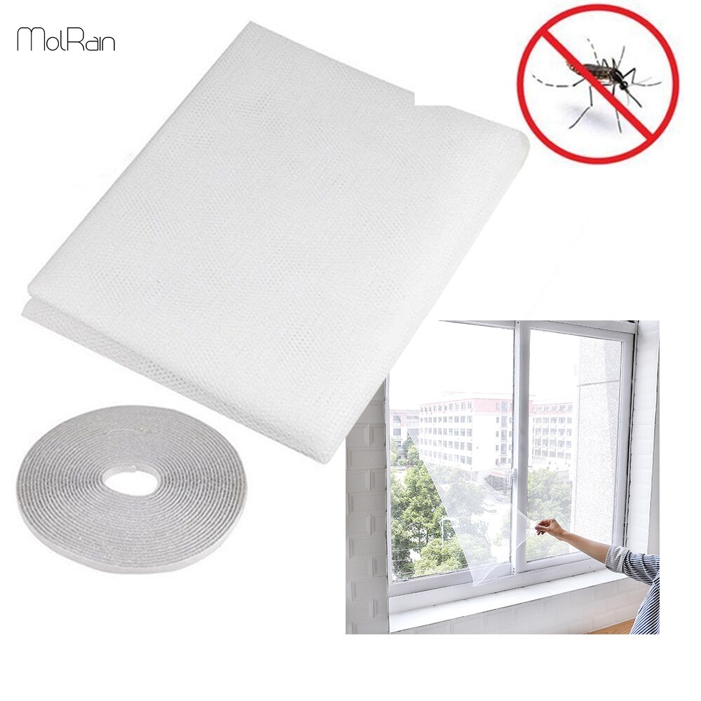150x130 cm Anti-klamboe Flyscreen Gordijn DIY Venster Schermen Mosquitera Insect Vliegen Klamboe Venster Mesh Protector Screen