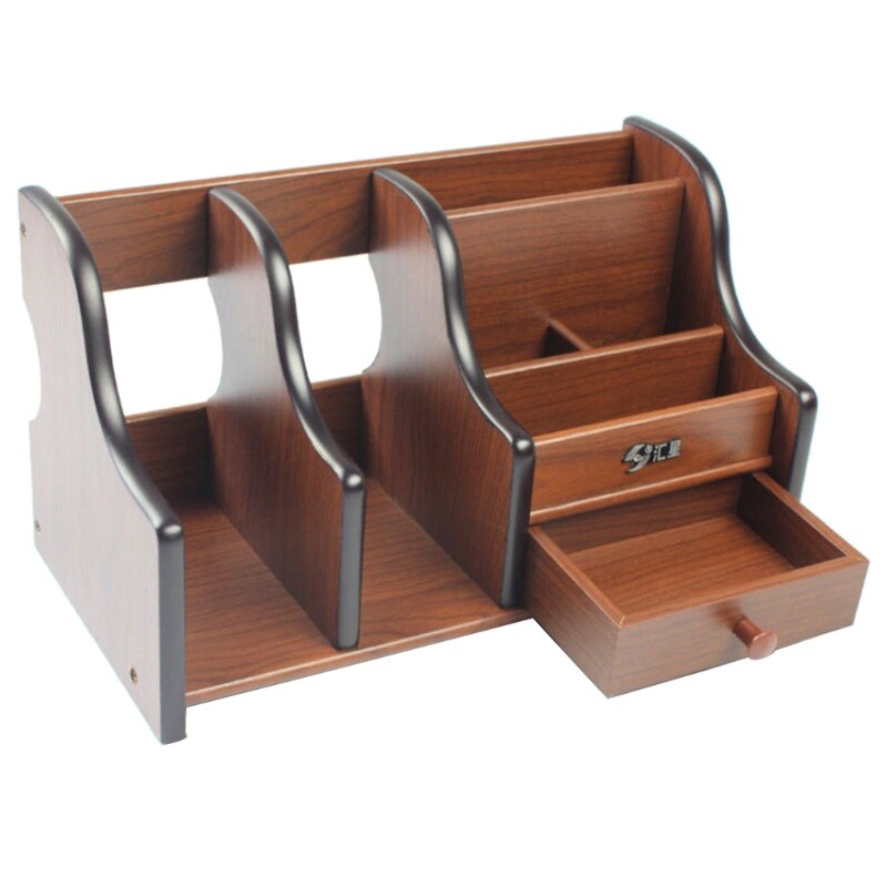 3-in-1 Pen Holder Bookends Drawer Desk Organizer Multiples Compartments for Organising Home Office Study Desk: 36