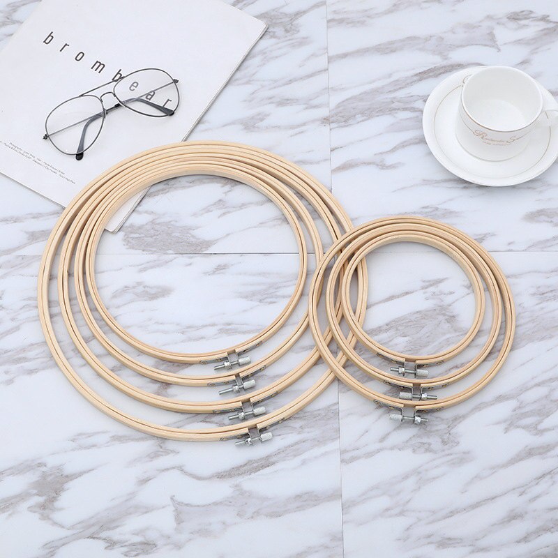 Craft Huishoudelijke Hoops Naaien Set Houten Ringen Naald Werk Kruissteek Cirkel Gereedschap Ronde Frame Diy Loop Borduren Hand Machine