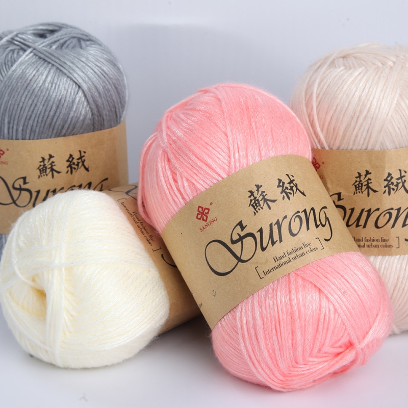 Worsted 100g/ball DIY Blended Thick Yak Yarn Soft Baby Milk Cotton Yarn DIY Weaving Hand Knitting Crochet Thread JM001