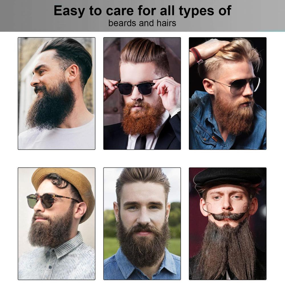 Hair Brush Straightener Ceramic Beard Straightener Electric Comb Flat Iron Heating Anti-Static Smoothing Comb Styling Tool