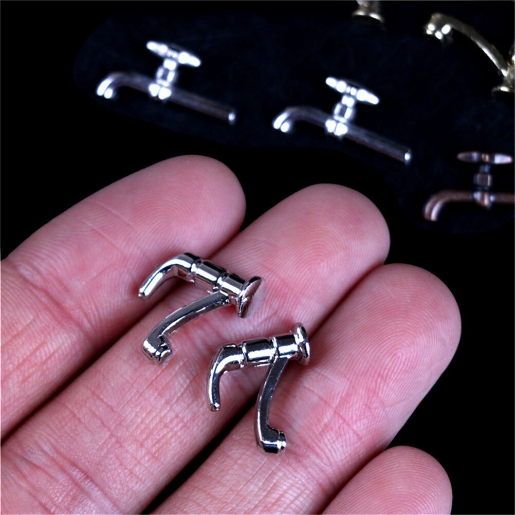 2PCS 1:12 Miniature Metal/Plastics Water Tap Faucet Dollhouse Bathroom Accessories Dollhouse Miniature Faucet 10 styles