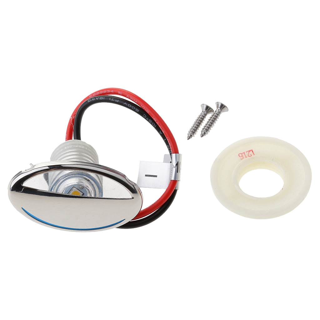 Boat LED Down Courtesy Light Accent Stainless Bezel Clear Lens Warm White 10-14V Boat Accessories Marine