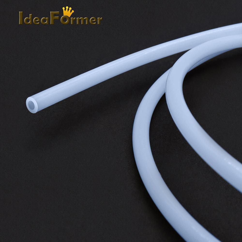 Tubo de PTFE de 1M, 1mm, 2mm, 3mm, 4mm, 6mm, 8mm, tubo Teflonto blanco para filamento de 1,75mm/3,0mm, piezas de impresora 3D, extrusora Bowden V5/V6 j-head