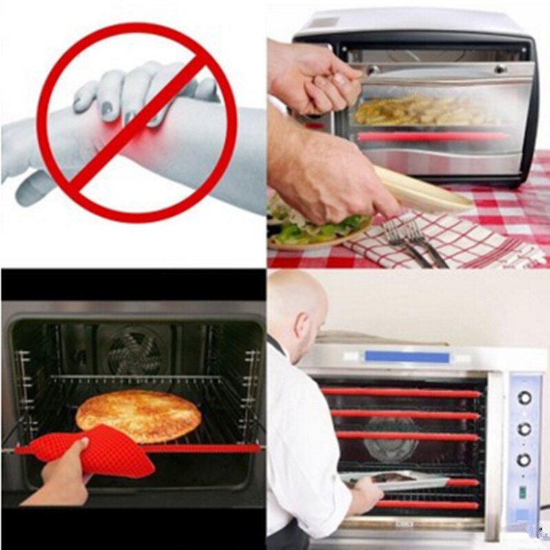 Oven Rack Guards 4 Pack Heat Resistant Silicone Oven Rack Shields 14 Inches baking anti-scalding rack Edge Protector Rack Strip