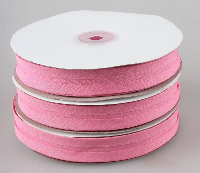 Bias tape, bias binding tape size: 20mm, width:3/4",2cm, 25yds/lot col pink, fold tape sewing edge