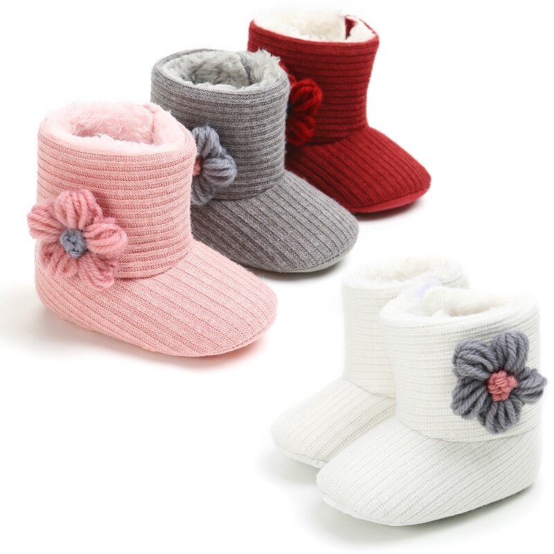 0-18m baby kindermeisjes winterlaarzen pluche fleece warme sneeuwlaarzen peuter baby schoenen prewalker 0-18m
