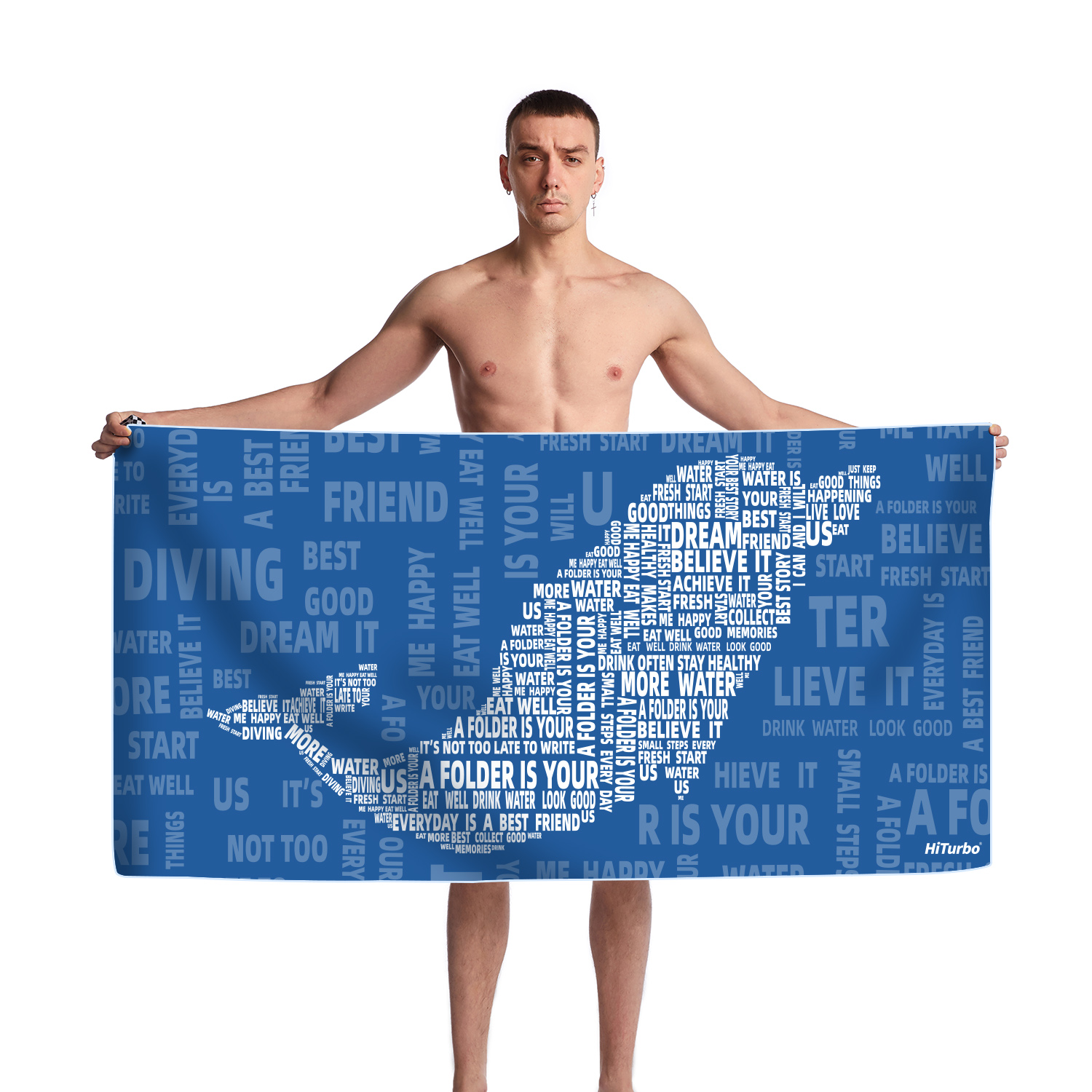 Hiturbo mikrofaser-strandtuch mit meeresmotiven, saugfähig, schnelltrocknend, weich, Ideal für Yoga, schwimmen, Erholungsorte und bergsteigen: Grün