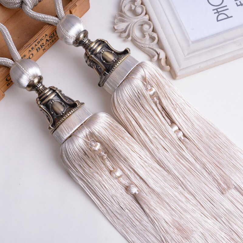 Europa 2 stuks gordijn kwasten franje borstel banden strikken hangende bindtouwen riem gesp haak houder gordijn accessoires strik