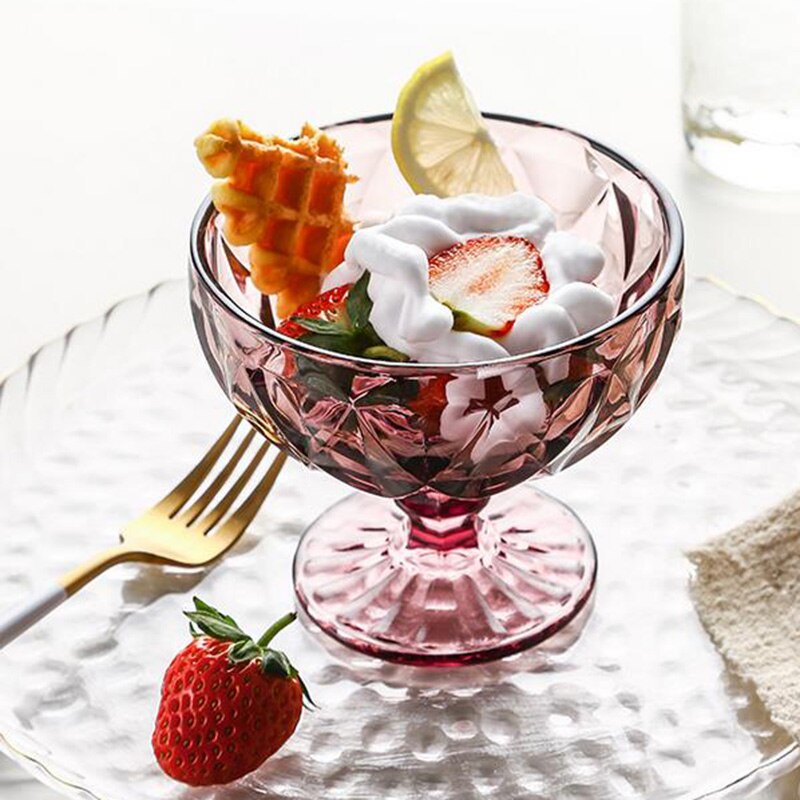 Gobelet en verre pour Cocktail, Restaurant, verre à vin, glace, yaourt, Pudding, Dessert, bol, tasse à gâteau, récipient à collation
