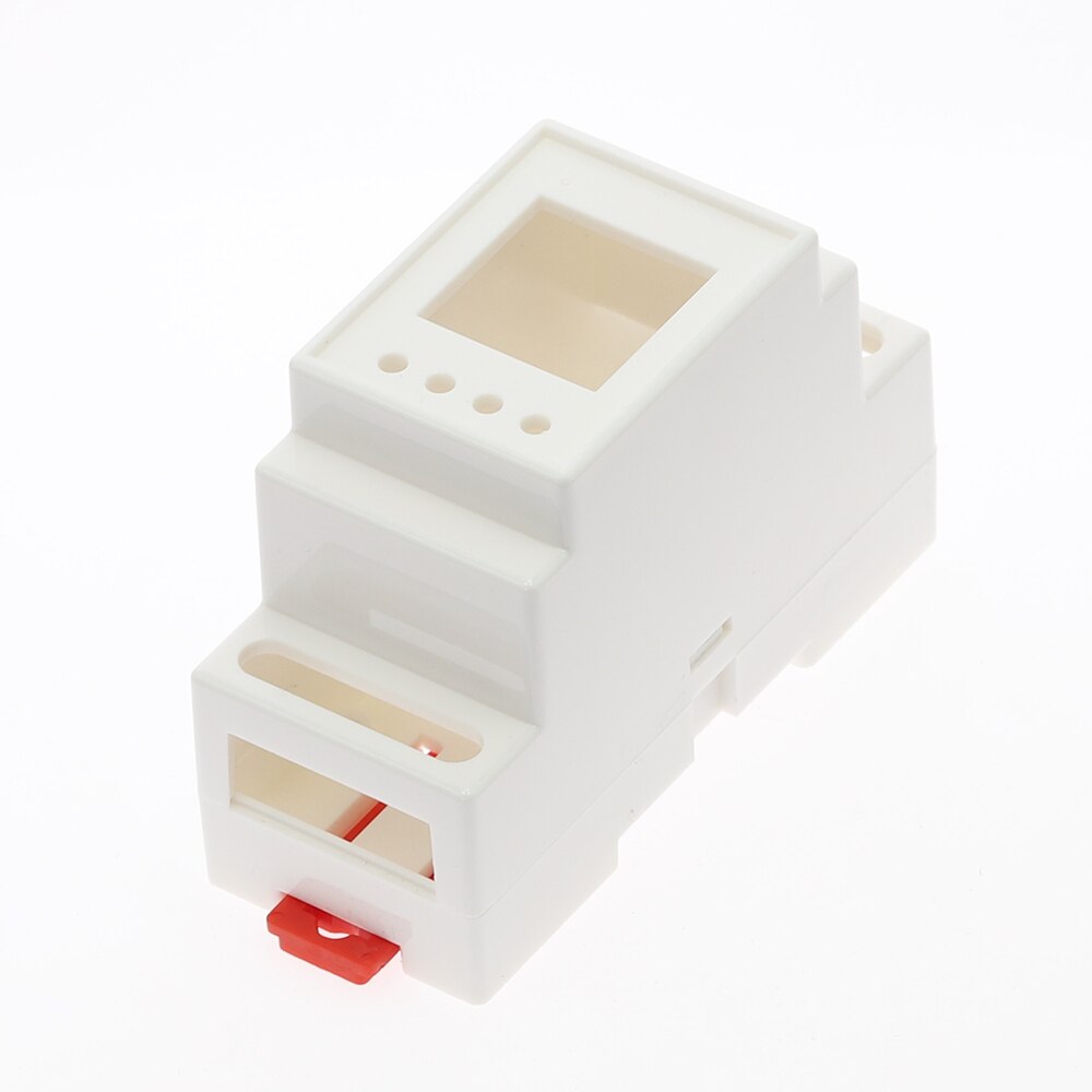 1PC DIN Rail PLC Junction Box Plastic Electronics Box Project Case 4Colors 88x37x59mm 35-Rail Mounting Instrument Housing: 4-01-12-Whtie