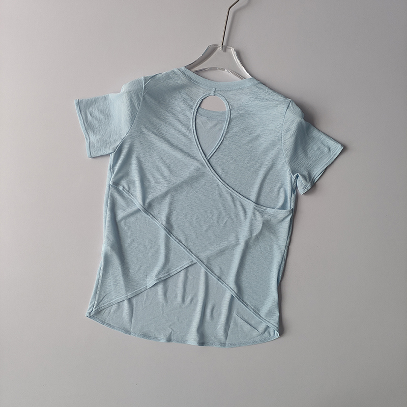Yoga Kurzarm-oben für Damen Ich bin Sommer T-Shirt Ausbildung Schnelltrocknende Fitnessweste Pilates schlank passen schlank Shirt oben Kleidung