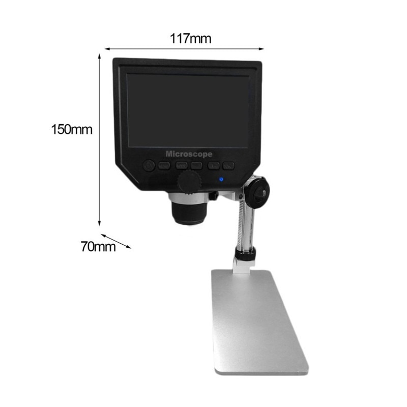 MUSTOOL G600 Digital 1-600X 3.6MP 4.3inch HD LCD Display Microscope Continuous Magnifier Upgrade Version with Metal Holder