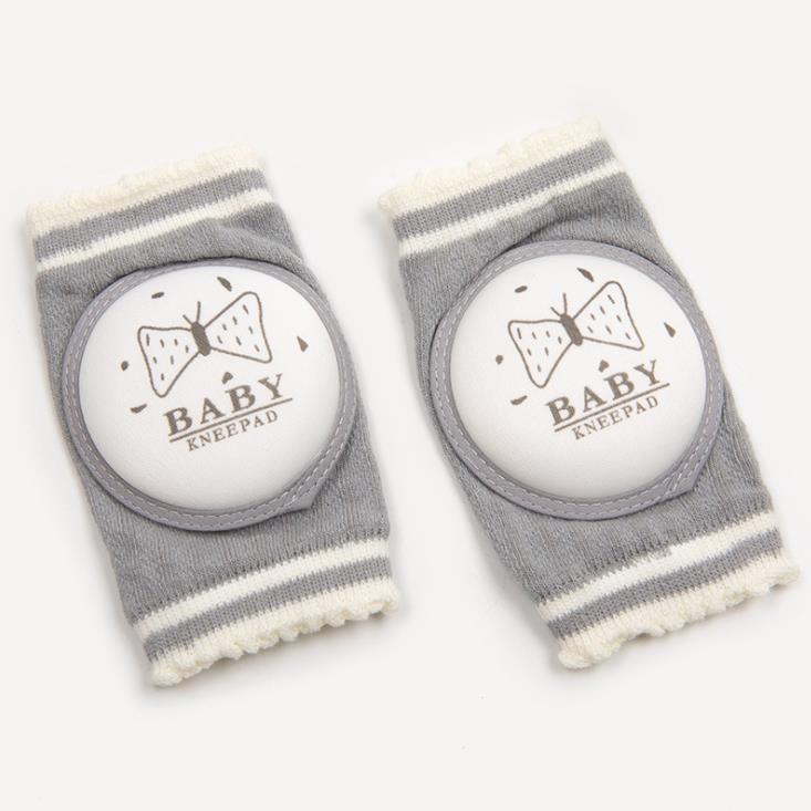 1 Pair Baby Cartoon Knee Pad Kids Girls Boys Safety Crawling Elbow Cushion Infant Toddlers Baby Leg Warmer Kneecap 0-3T: gray