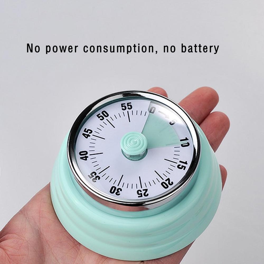 3Colors Kitchen Tool Mechanical Stainless Steel Timer Precise And Durable Practical Student Time Management Timer