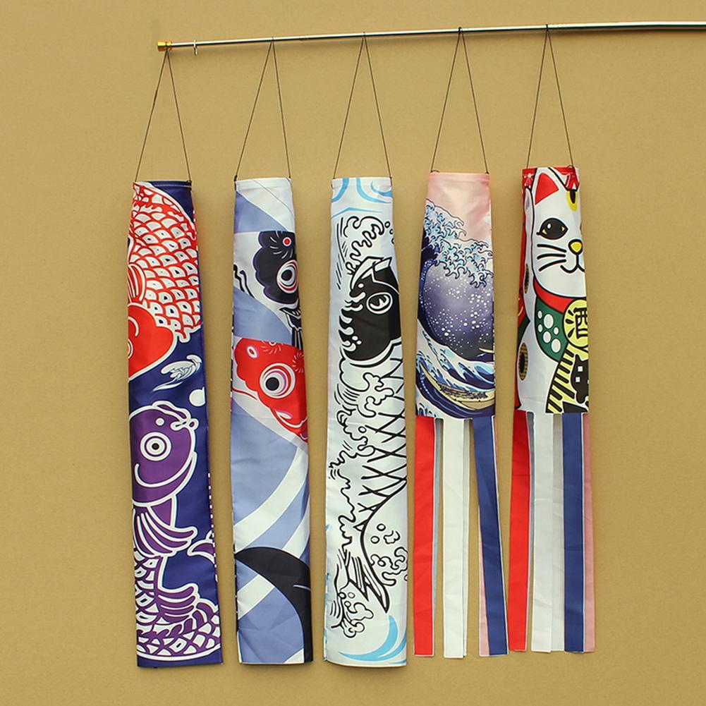 Japanische nobori-koinobori-karpfenfahne, windsack, fischflagge, drachen, restaurantdekoration